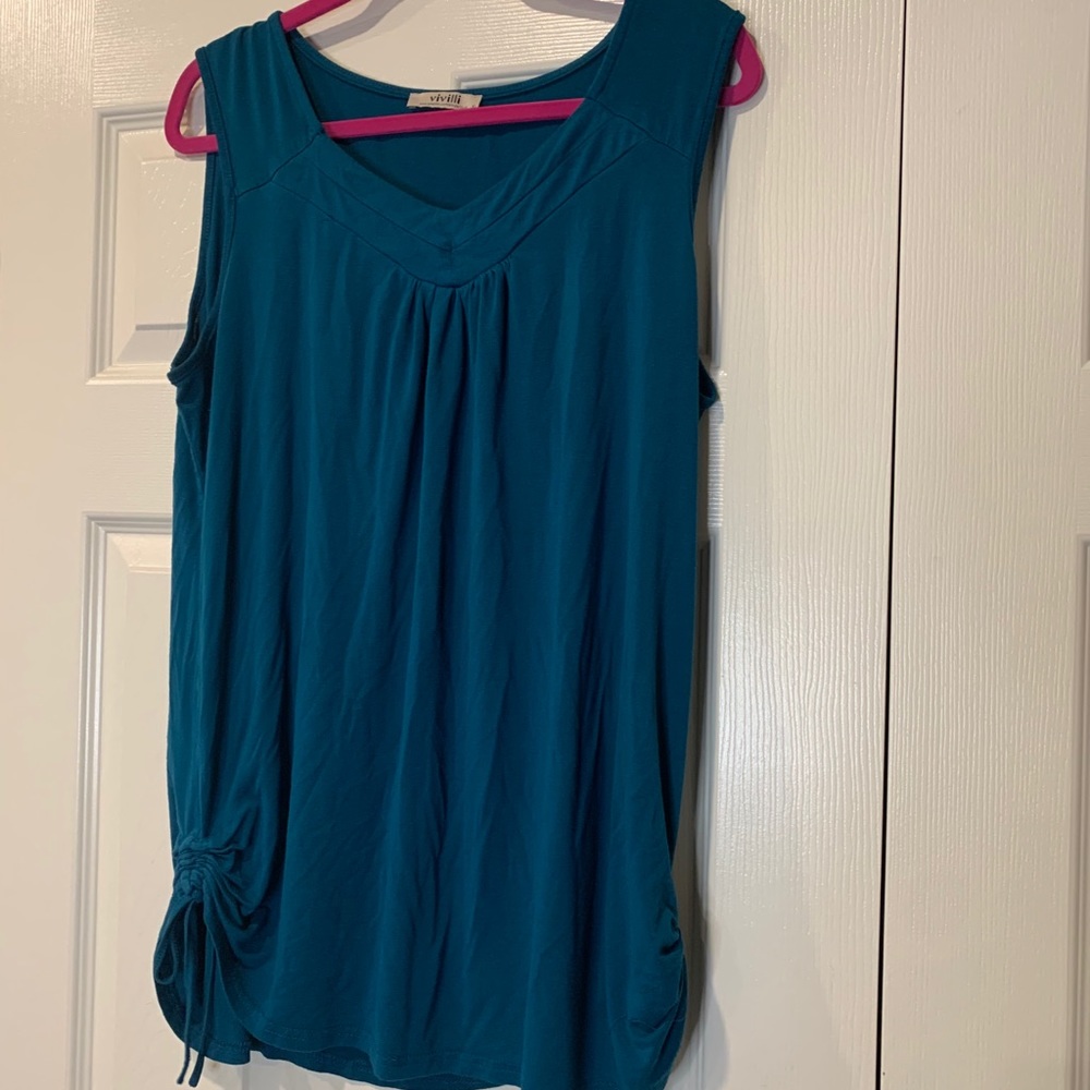 Vivilli Sleeveless tunic dark teal XL